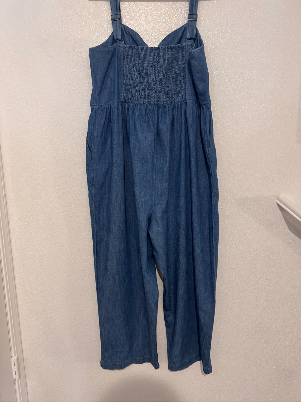 Old Navy Medium Blue Denim Button-Front Sleeveless Jumpsuit